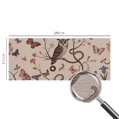 High quality wall mural wallpaper featuring an owl and natural scenery
