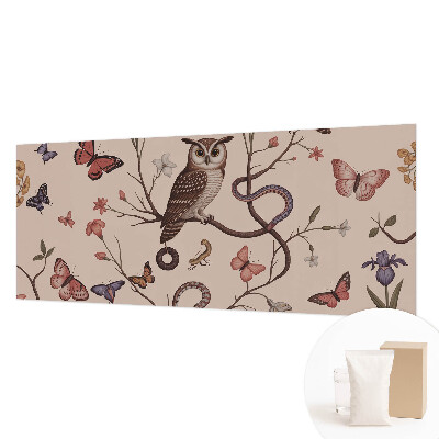 High quality wall mural wallpaper featuring an owl and natural scenery