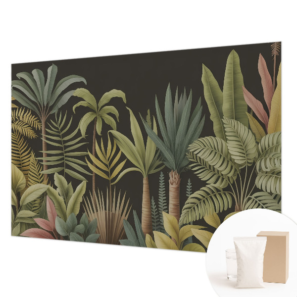 Premium wall mural for bedroom with a tropical jungle design
