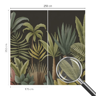 Premium wall mural for bedroom with a tropical jungle design