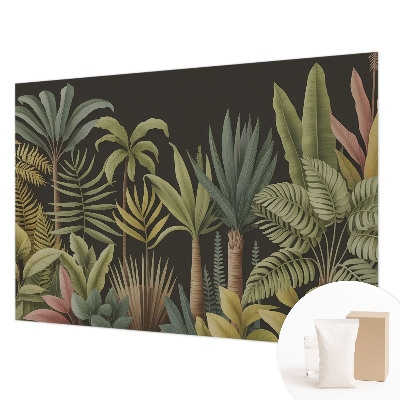 Premium wall mural for bedroom with a tropical jungle design