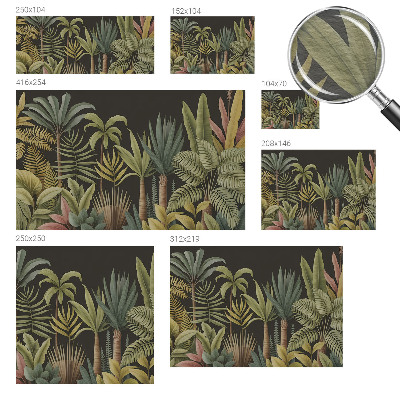 Premium wall mural for bedroom with a tropical jungle design