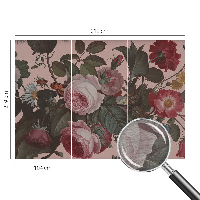 Premium photo wallpaper with a floral elegance design
