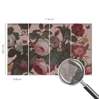 Premium photo wallpaper with a floral elegance design