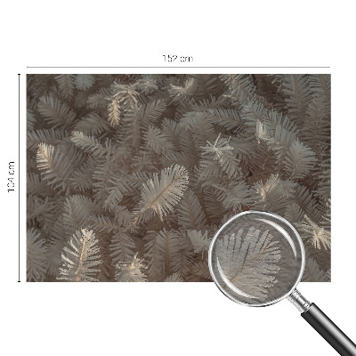 Non-woven wall mural with a frosty twig pattern