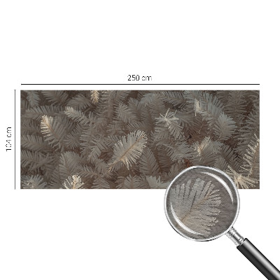 Non-woven wall mural with a frosty twig pattern