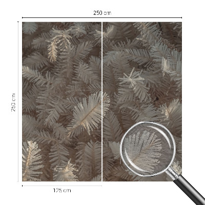 Non-woven wall mural with a frosty twig pattern