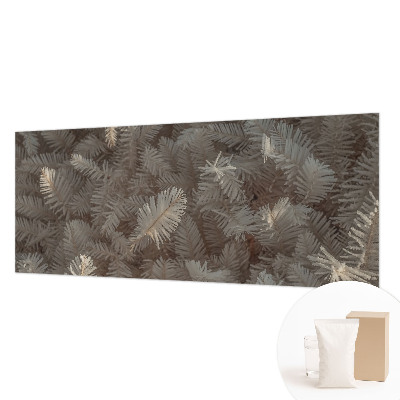Non-woven wall mural with a frosty twig pattern