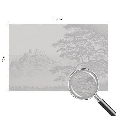 Decorative wall mural for living room featuring a castle landscape