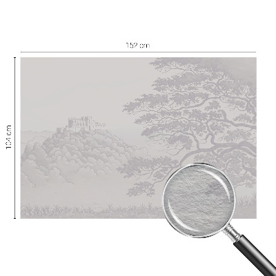 Decorative wall mural for living room featuring a castle landscape