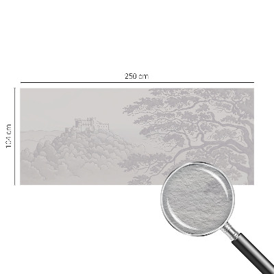 Decorative wall mural for living room featuring a castle landscape