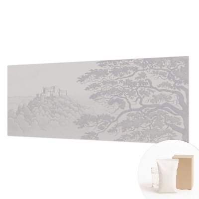 Decorative wall mural for living room featuring a castle landscape