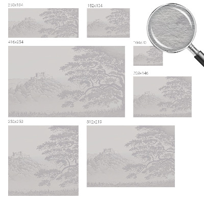 Decorative wall mural for living room featuring a castle landscape