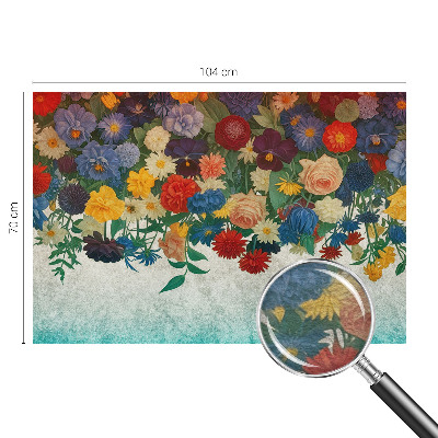 Non-woven photo wallpaper Colorful flowers