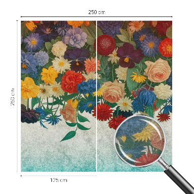 Non-woven photo wallpaper Colorful flowers