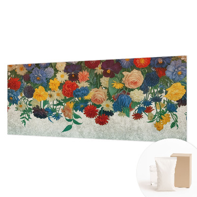 Non-woven photo wallpaper with a colorful floral pattern