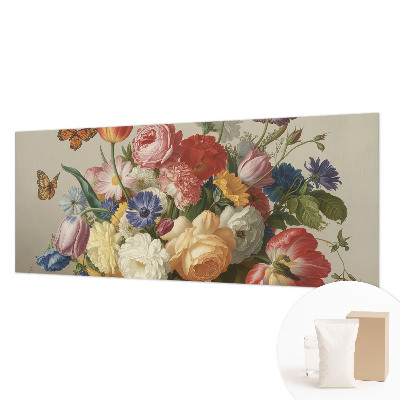 Wallpaper mural Flowers and butterflies