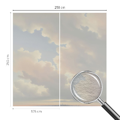 Wall mural with a pastel sky design