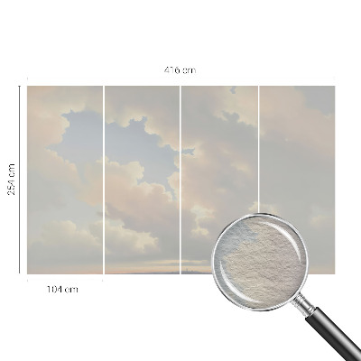 Wall mural with a pastel sky design
