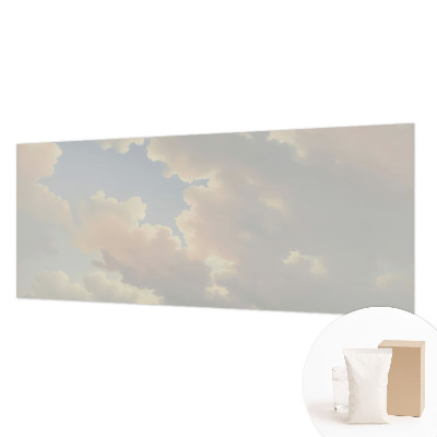 Wall mural with a pastel sky design