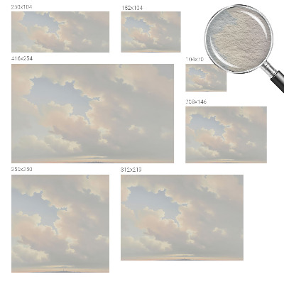 Wall mural with a pastel sky design