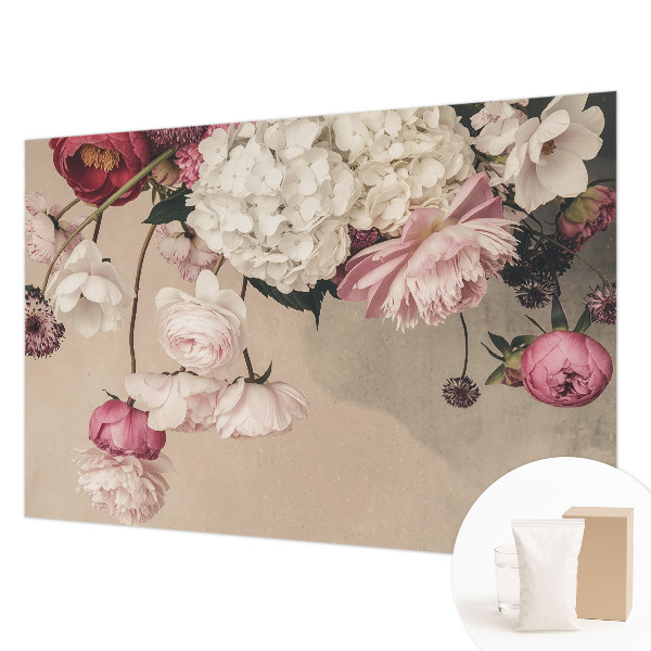 Photo wallpaper with a romantic floral motif