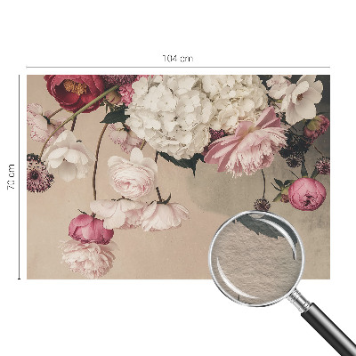 Photo wallpaper with a romantic floral motif