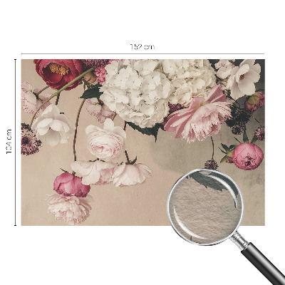 Photo wallpaper with a romantic floral motif