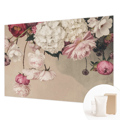 Photo wallpaper with a romantic floral motif