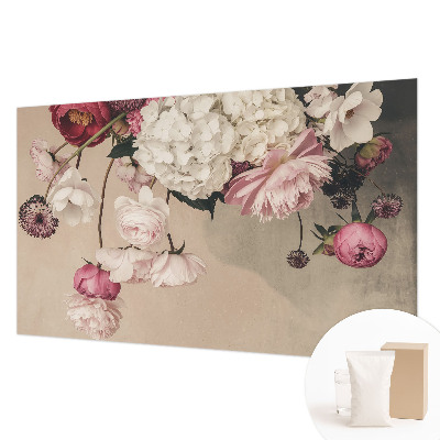 Photo wallpaper with a romantic floral motif