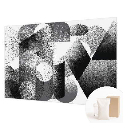 Wallpaper mural for living room with geometric shapes