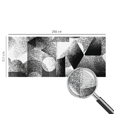 Wallpaper mural for living room with geometric shapes
