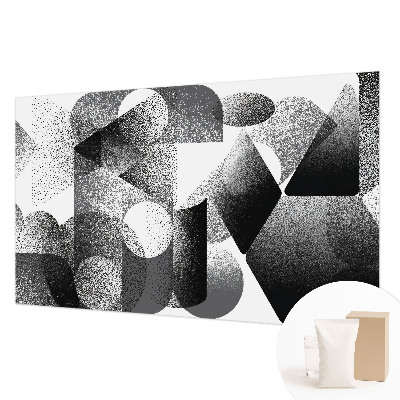 Wallpaper mural for living room with geometric shapes