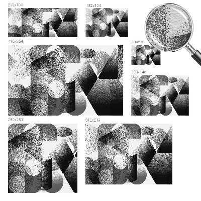 Wallpaper mural for living room with geometric shapes