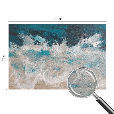 Bedroom wall mural wallpaper with an ocean waves design
