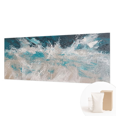 Bedroom wall mural wallpaper with an ocean waves design
