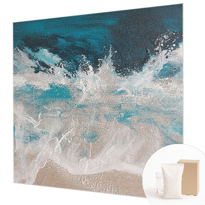 Bedroom wall mural wallpaper with an ocean waves design