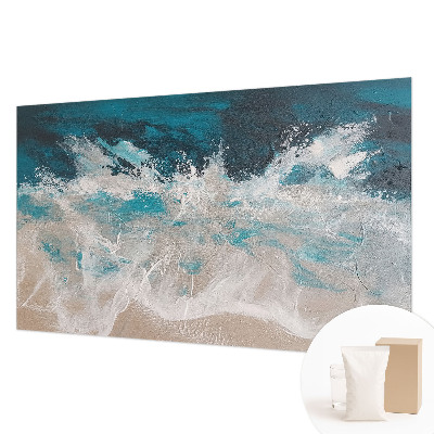 Bedroom wall mural wallpaper with an ocean waves design