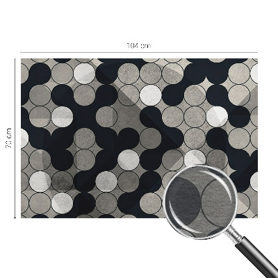 Large wallpaper mural with a geometric circles pattern