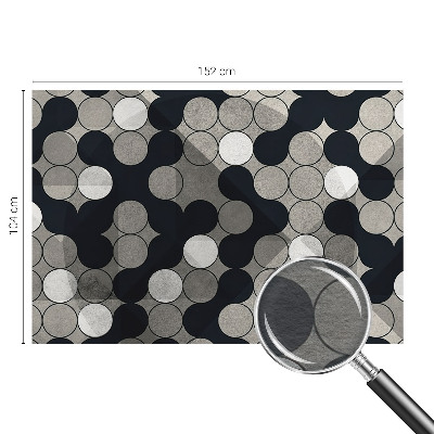 Large wallpaper mural with a geometric circles pattern