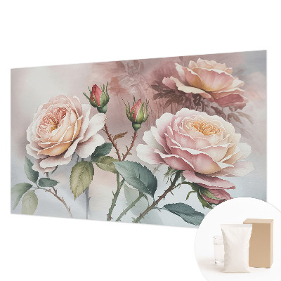 Modern wall mural Pastel roses