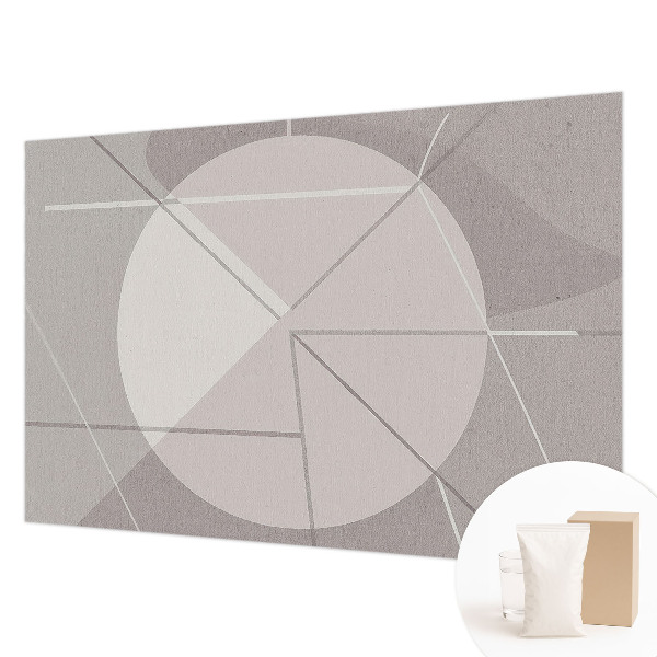 Custom size wall mural with an abstract geometric design