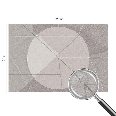 Custom size wall mural with an abstract geometric design