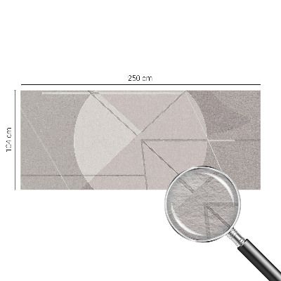 Custom size wall mural with an abstract geometric design
