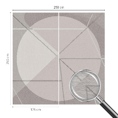 Custom size wall mural with an abstract geometric design