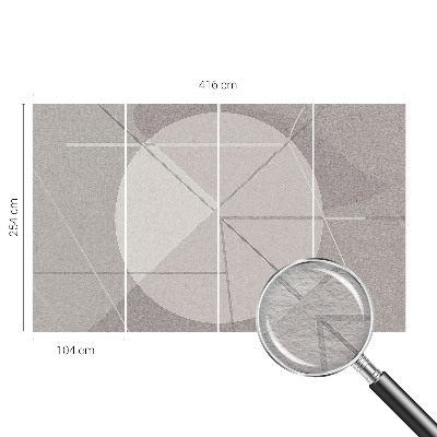 Custom size wall mural with an abstract geometric design
