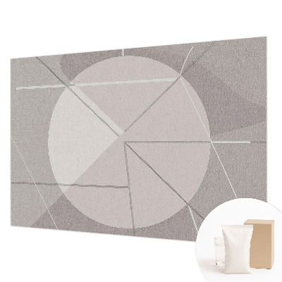 Custom size wall mural with an abstract geometric design