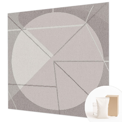 Custom size wall mural with an abstract geometric design