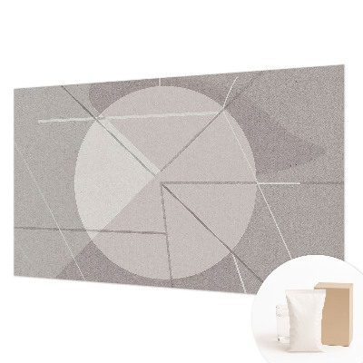 Custom size wall mural with an abstract geometric design