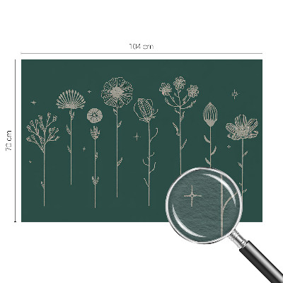 Modern wall mural for bedroom with a subtle floral pattern